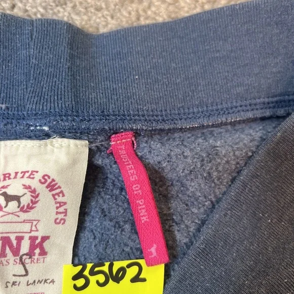 vtg y2k Victorias Secret Pink Sweatpants Womens Small Property Of Pink 98 Peace - Picture 16 of 16